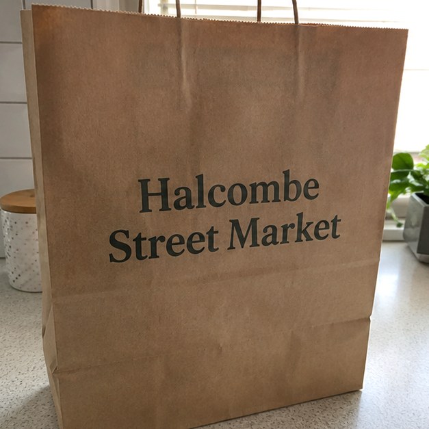 Custom shopping bags — customer photo